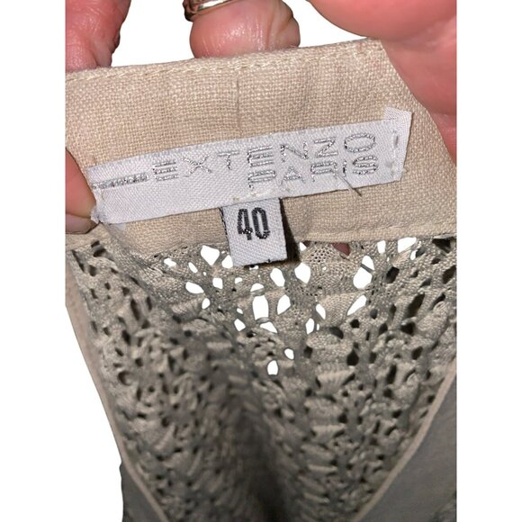 Extenzo Paris Beige Lace-Accent Womens Jacket Size 40 - Picture 3 of 12